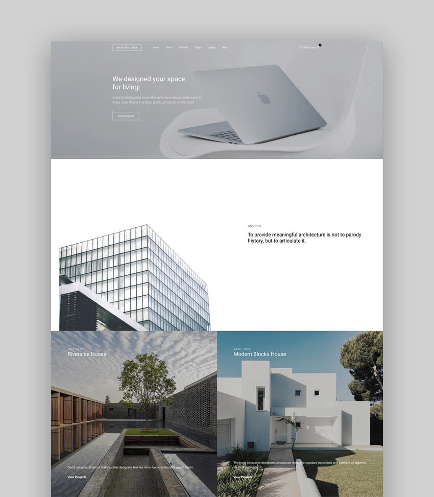 Architecturer 10 Best Interior Design WordPress Themes 2 WordPress Theme for Interior Designer