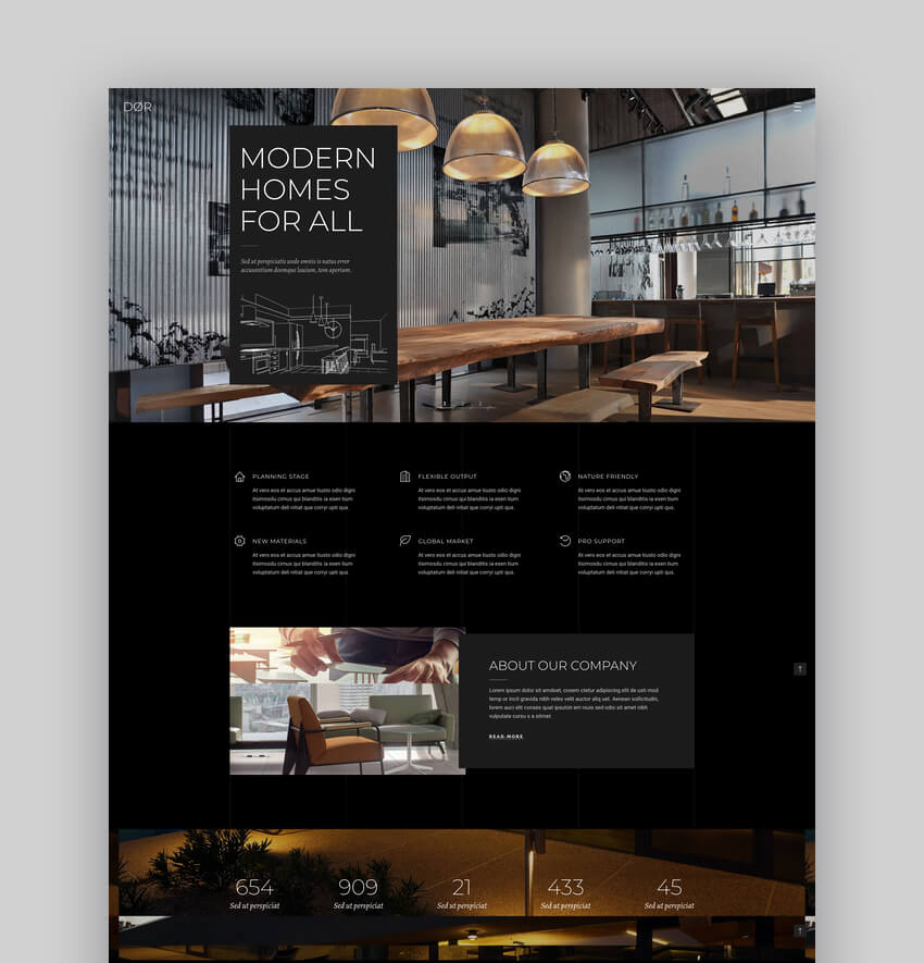 Dor 10 Best Interior Design WordPress Themes 3 Modern Architecture and Interior Design WordPress Theme