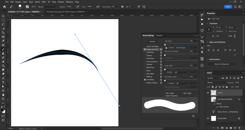 How to fix the Simulate Pressure problem in Photoshop