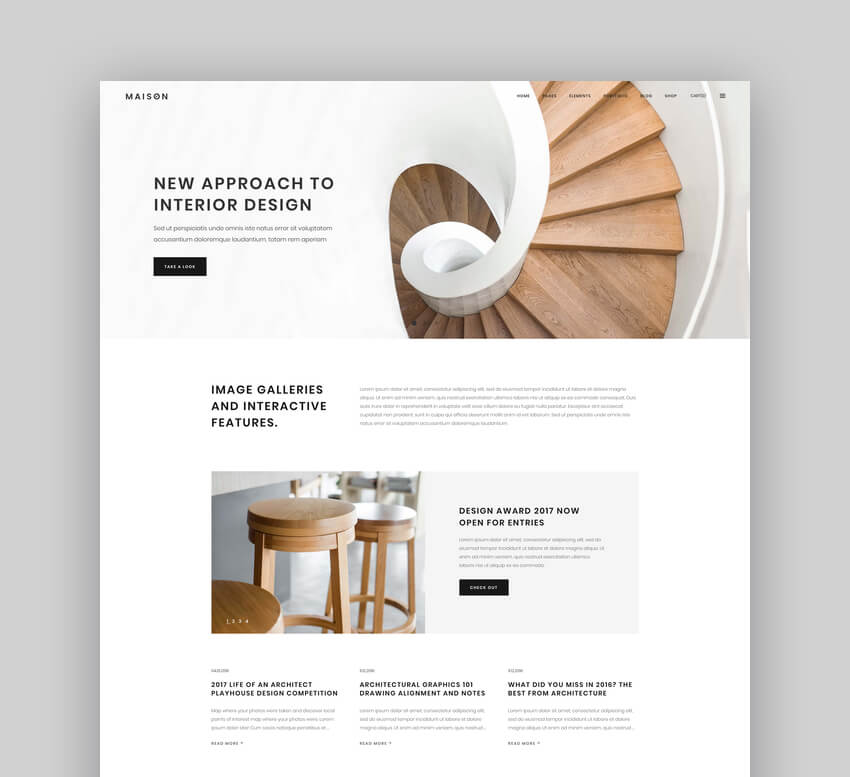 Maison 10 Best Interior Design WordPress Themes 7 Modern WordPress Theme for Interior Designers and Architects