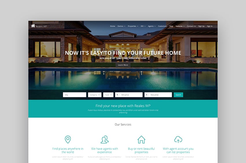 Reales WP Real Estate WordPress Theme